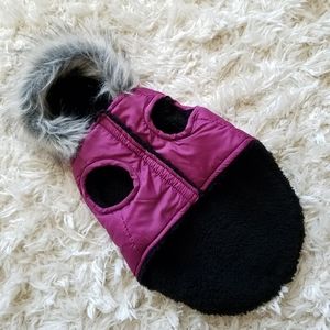 AKC dogs hooded fleece lined winter jacket coat